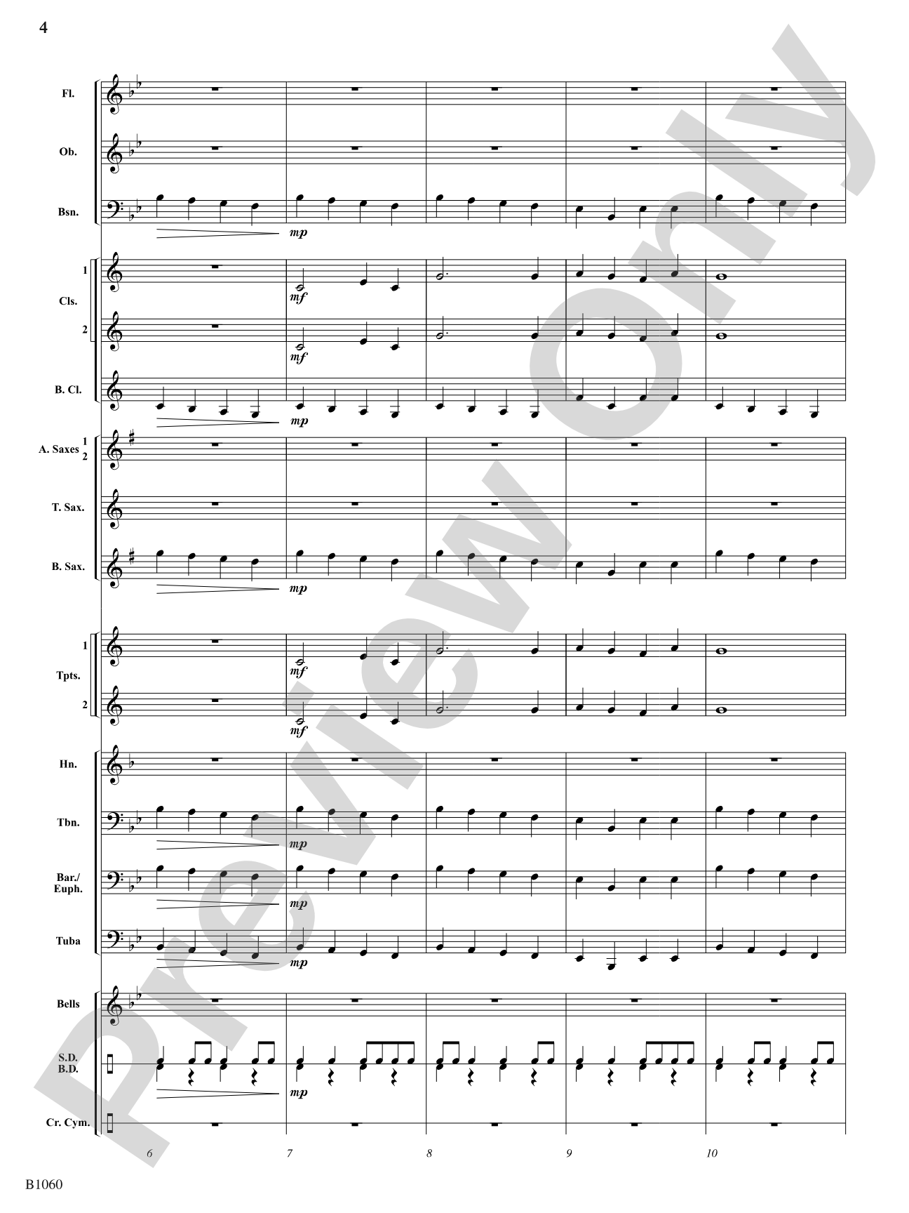 Bridgeway March: Concert Band Conductor Score & Parts