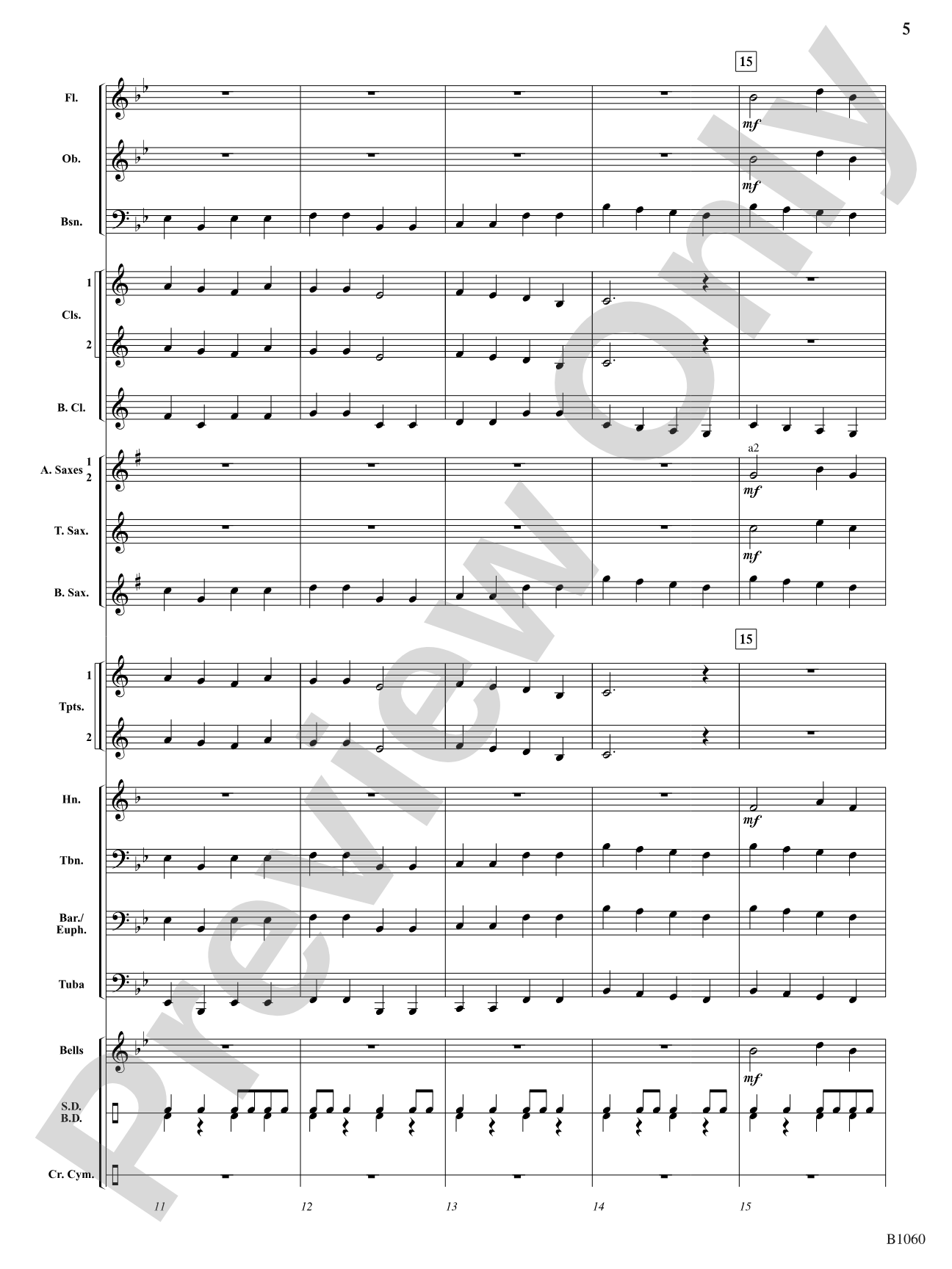 Bridgeway March: Concert Band Conductor Score & Parts