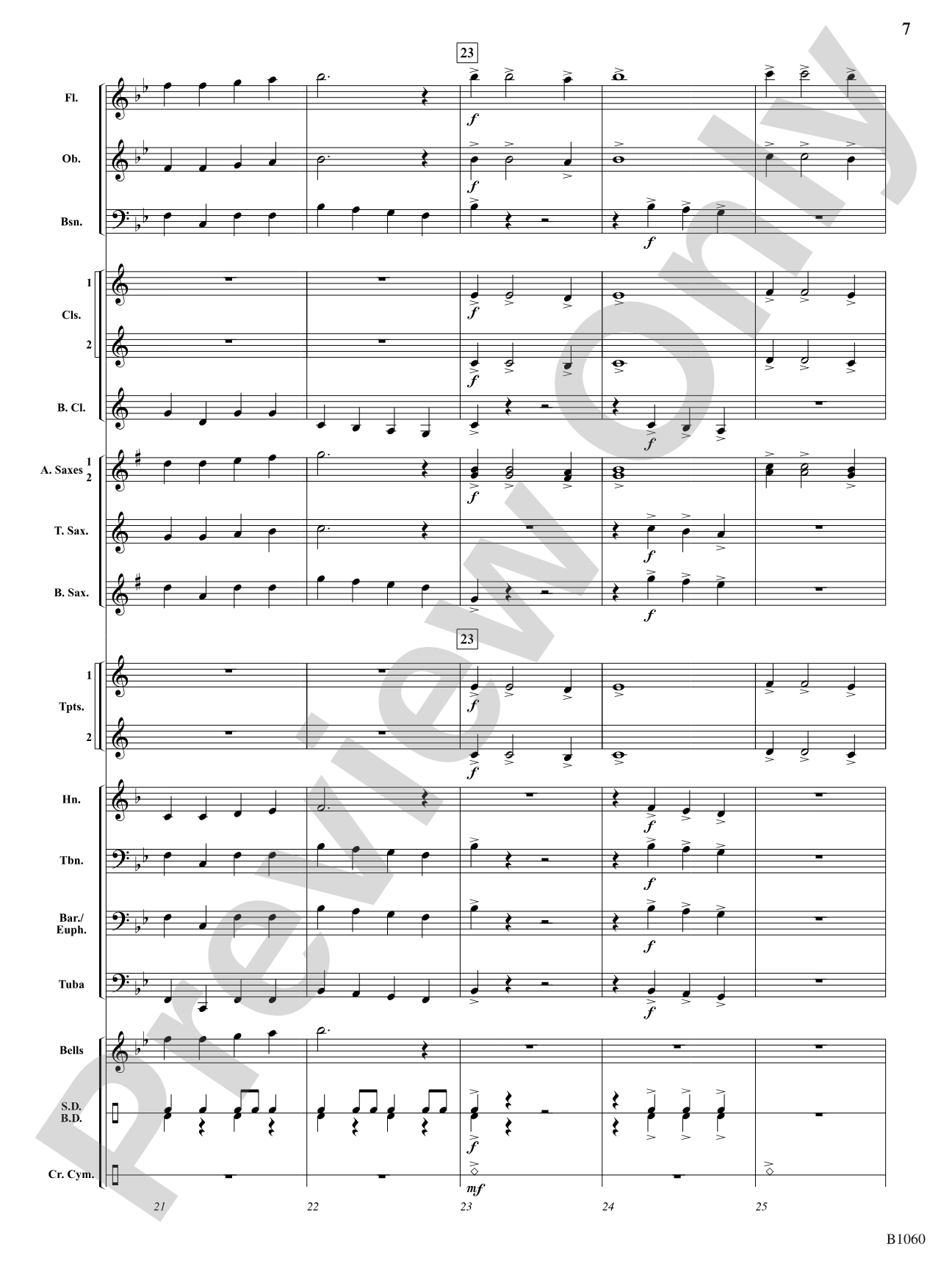 Bridgeway March: Concert Band Conductor Score & Parts