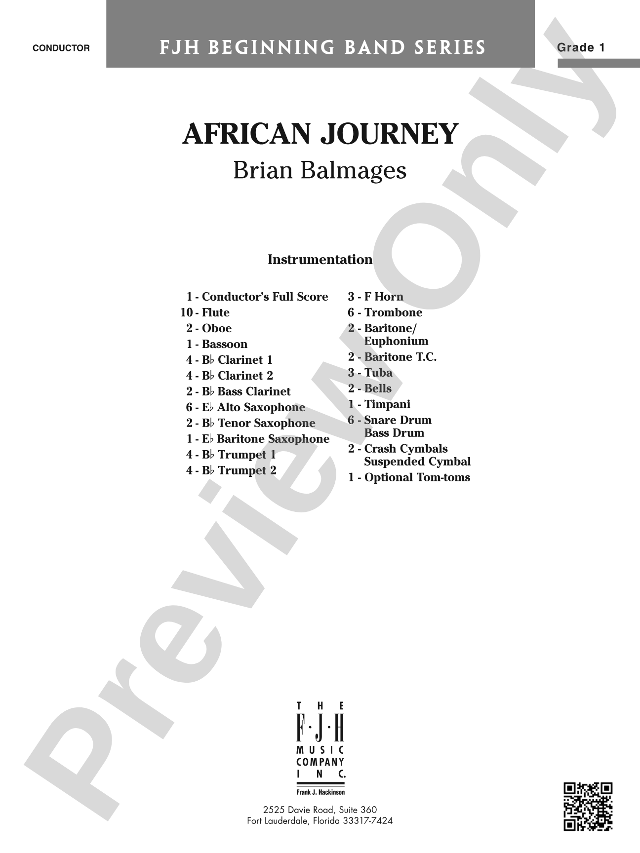 African Journey: Score