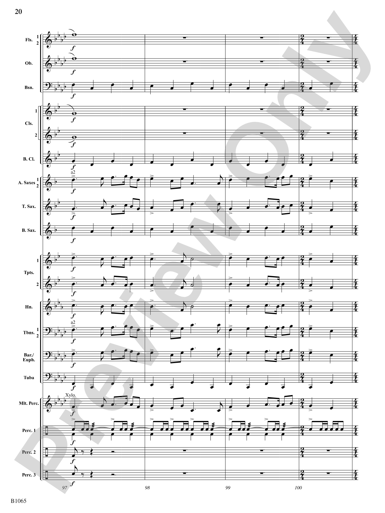 Myths and Legends: Concert Band Conductor Score & Parts