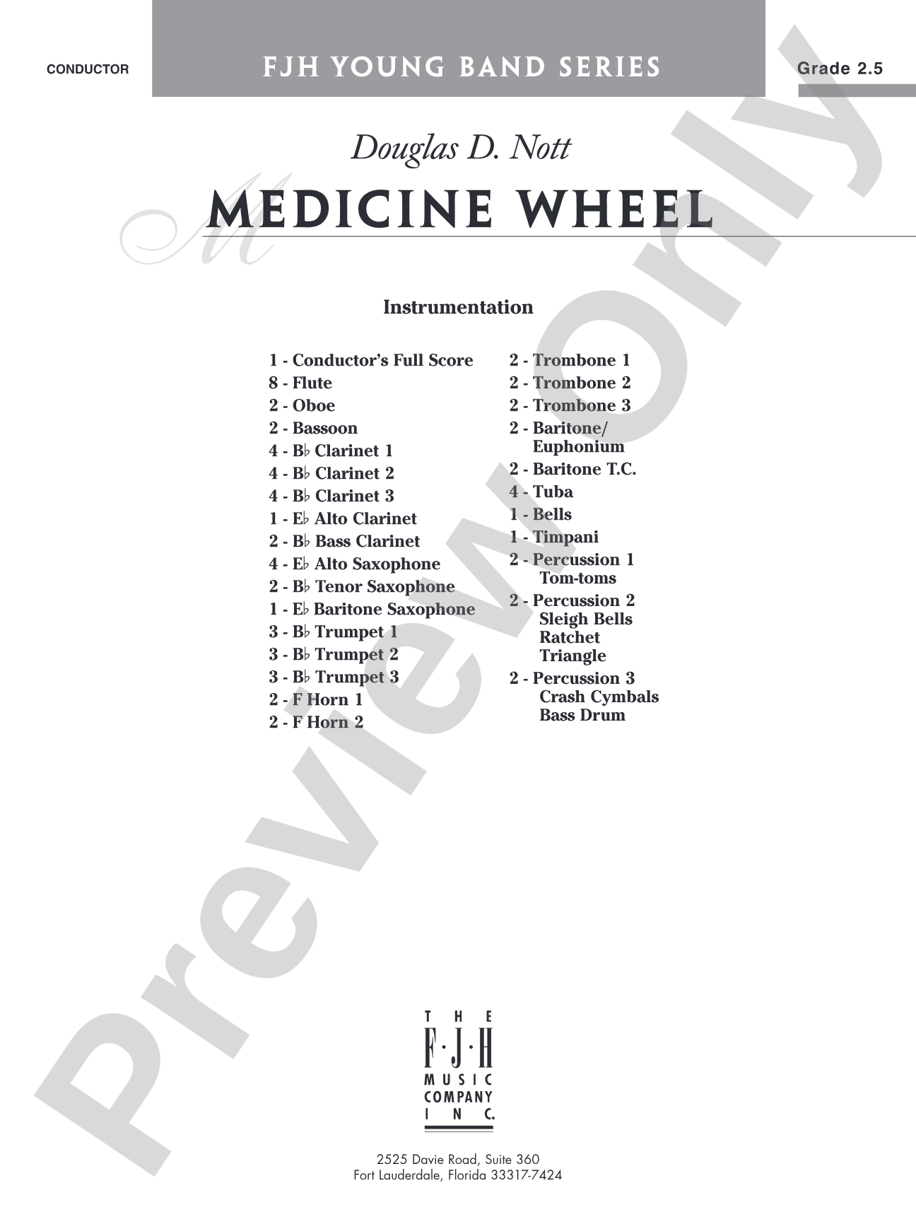 Medicine Wheel: Concert Band Conductor Score & Parts