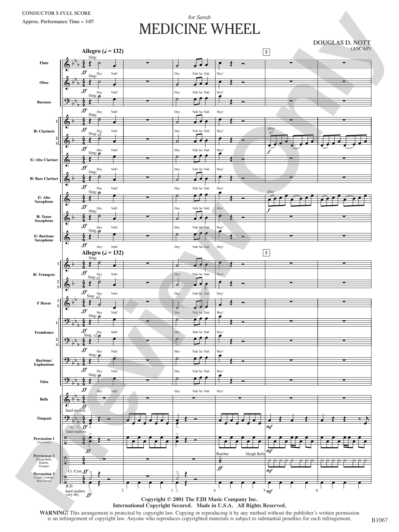 Medicine Wheel: Concert Band Conductor Score & Parts