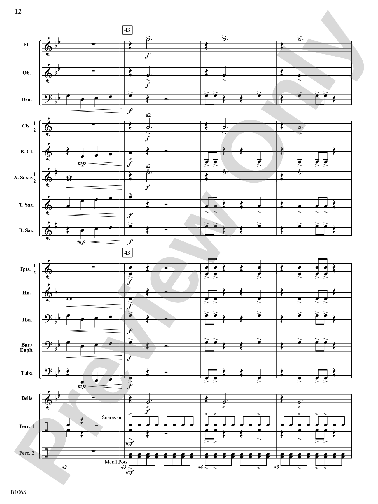 Thundercrest: Concert Band Conductor Score & Parts