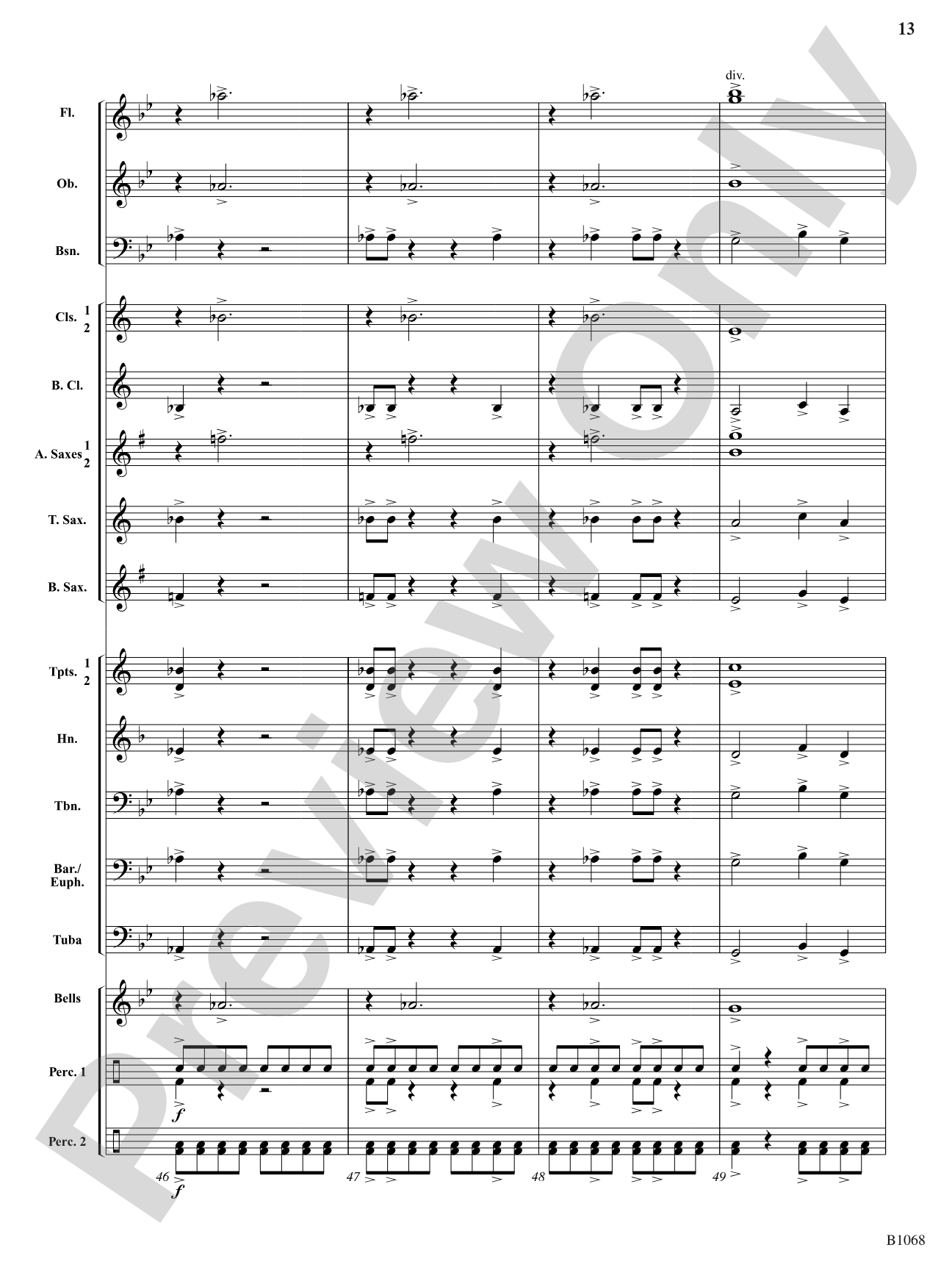 Thundercrest: Concert Band Conductor Score & Parts