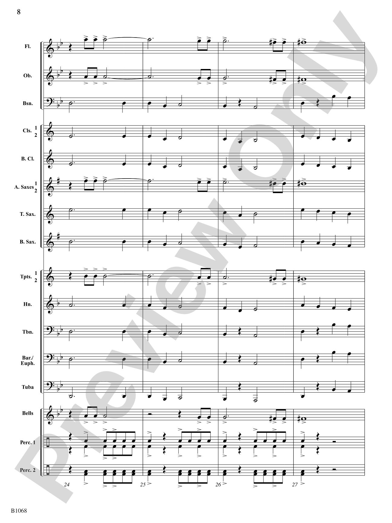 Thundercrest: Concert Band Conductor Score & Parts