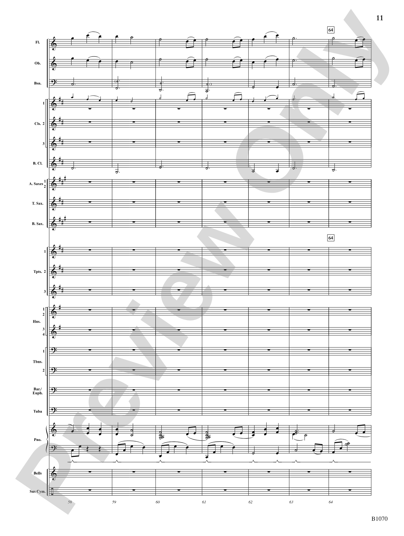 Lullaby: Concert Band Conductor Score & Parts