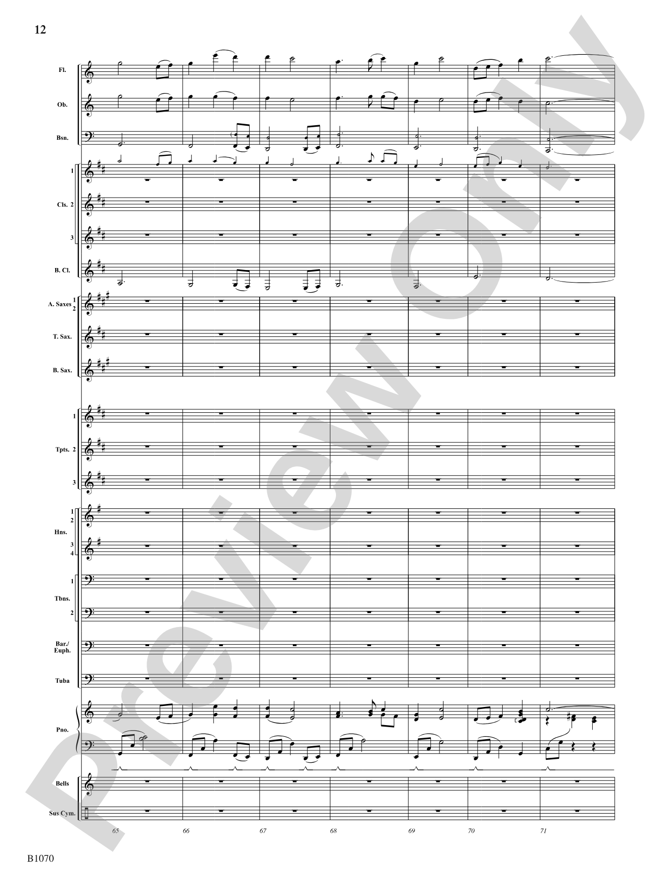 Lullaby: Concert Band Conductor Score & Parts