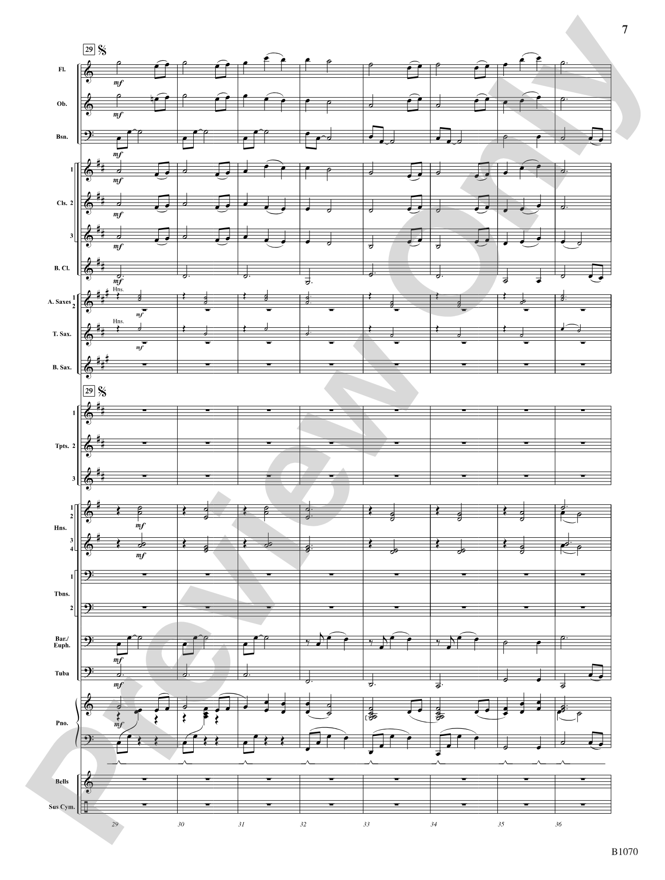 Lullaby: Concert Band Conductor Score & Parts