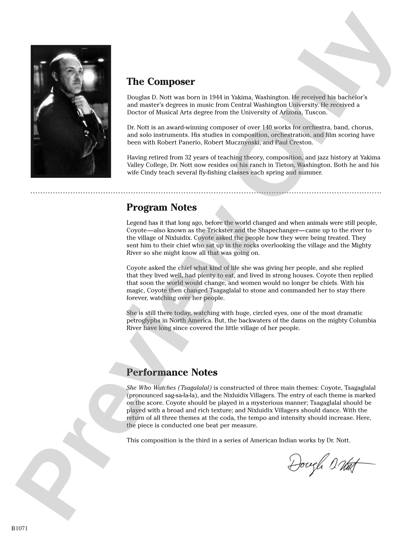She Who Watches (Tsagaglalal): Concert Band Conductor Score & Parts