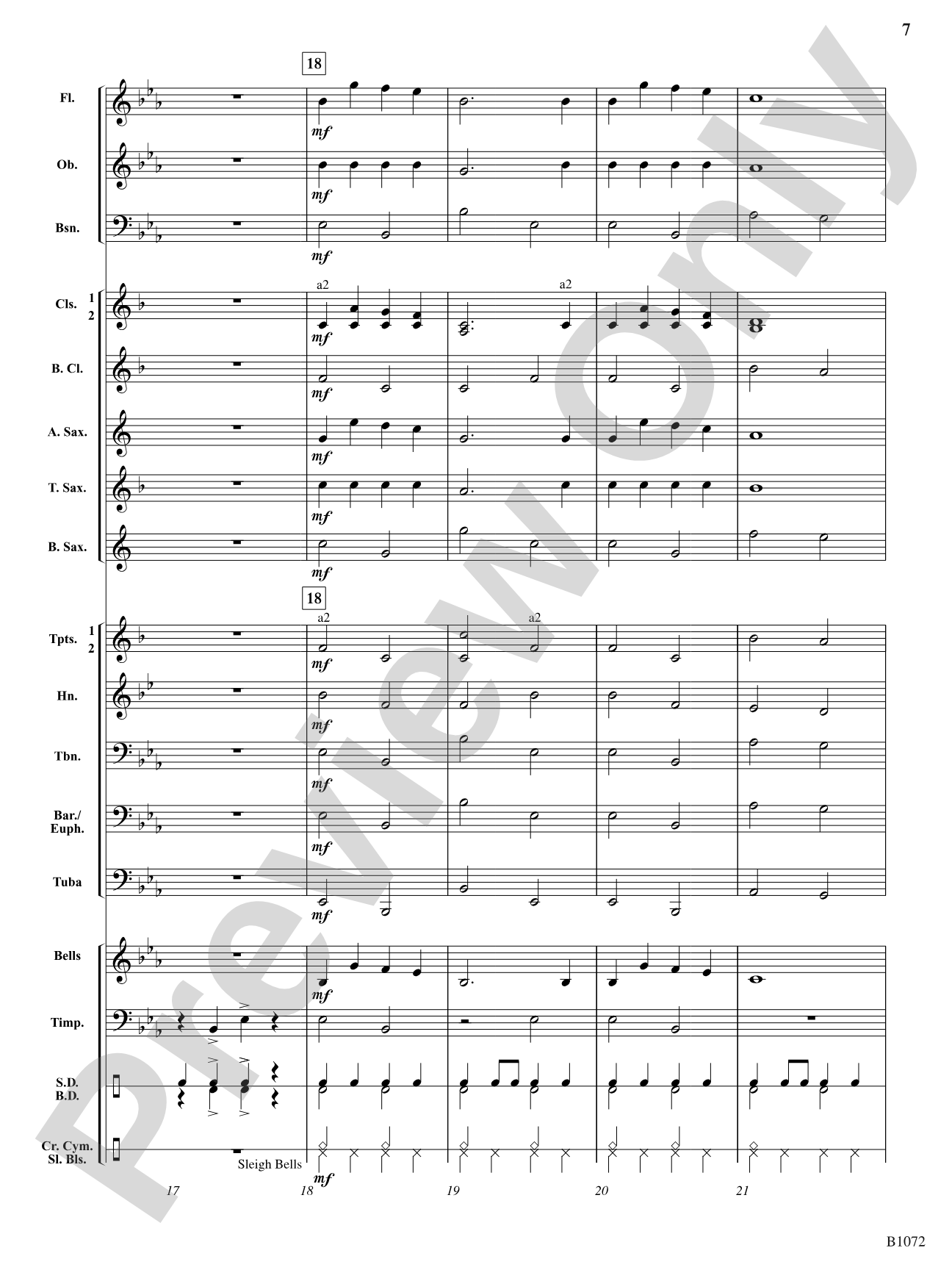 Jingle Bell Brass: Concert Band Conductor Score & Parts