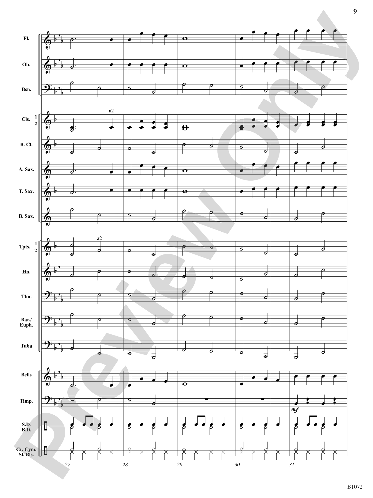 Jingle Bell Brass: Concert Band Conductor Score & Parts