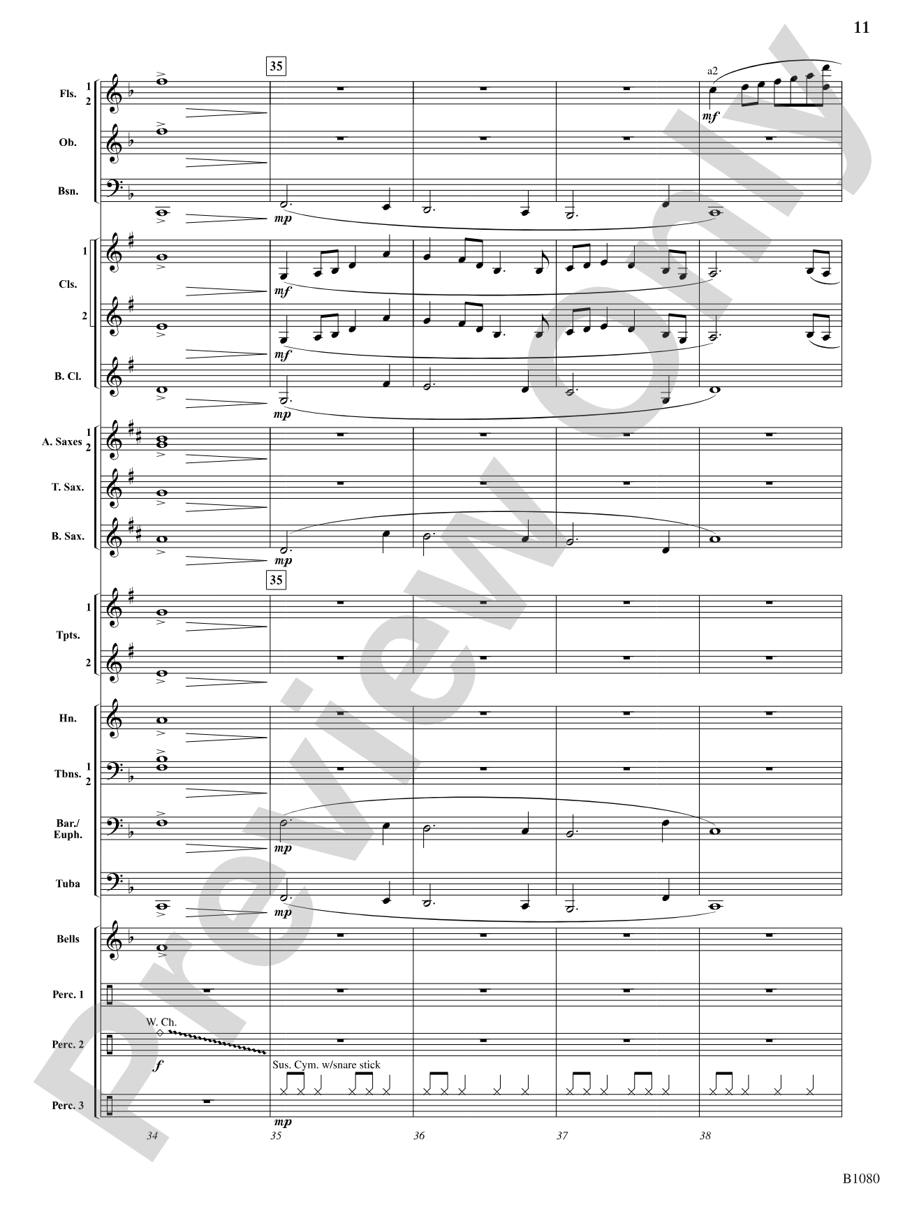 Belle Journée: Concert Band Conductor Score & Parts