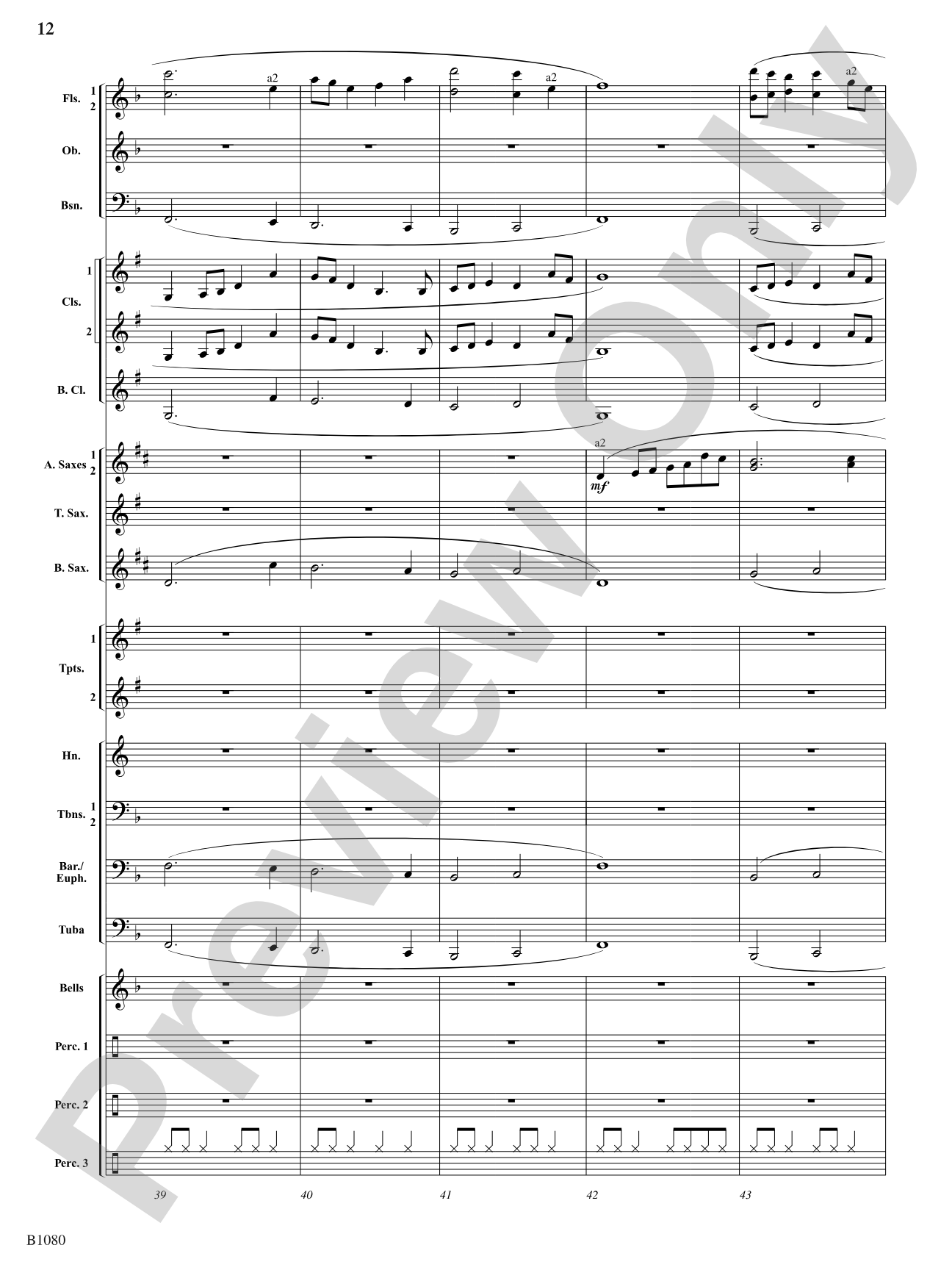 Belle Journée: Concert Band Conductor Score & Parts