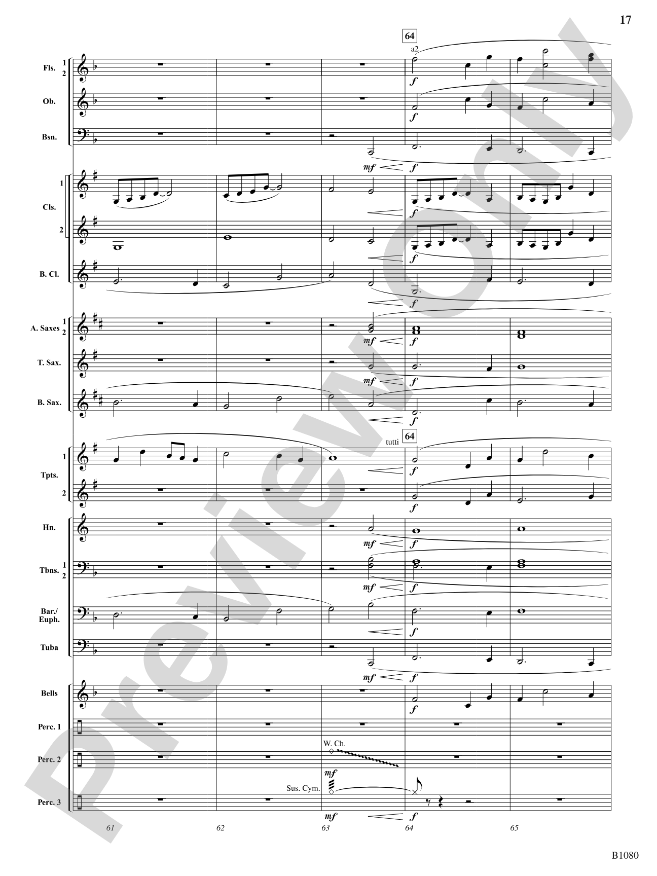 Belle Journée: Concert Band Conductor Score & Parts