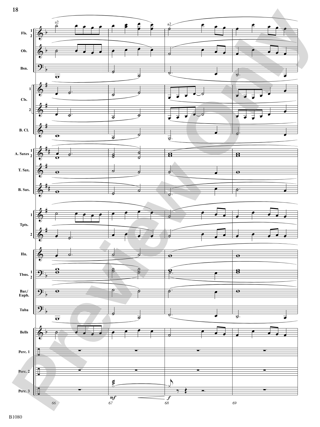 Belle Journée: Concert Band Conductor Score & Parts
