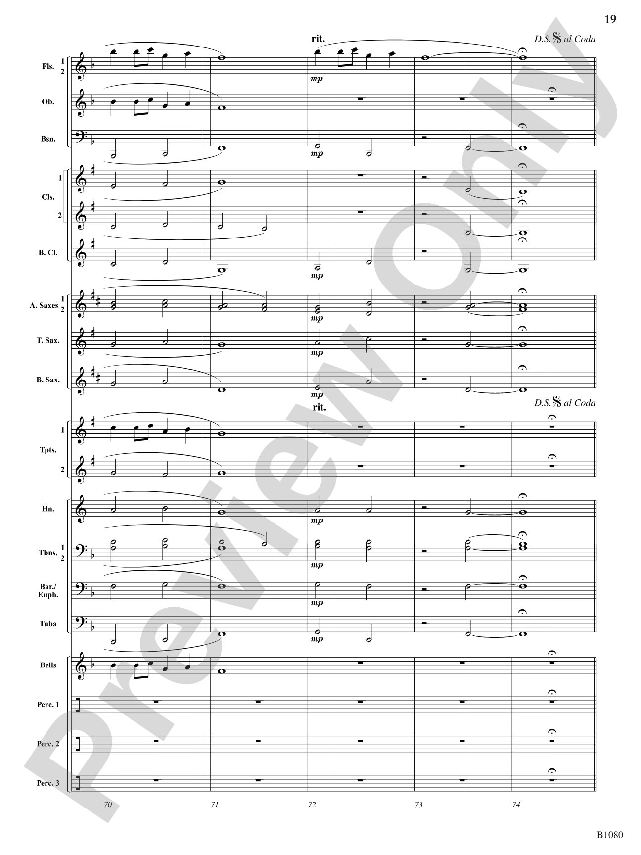 Belle Journée: Concert Band Conductor Score & Parts