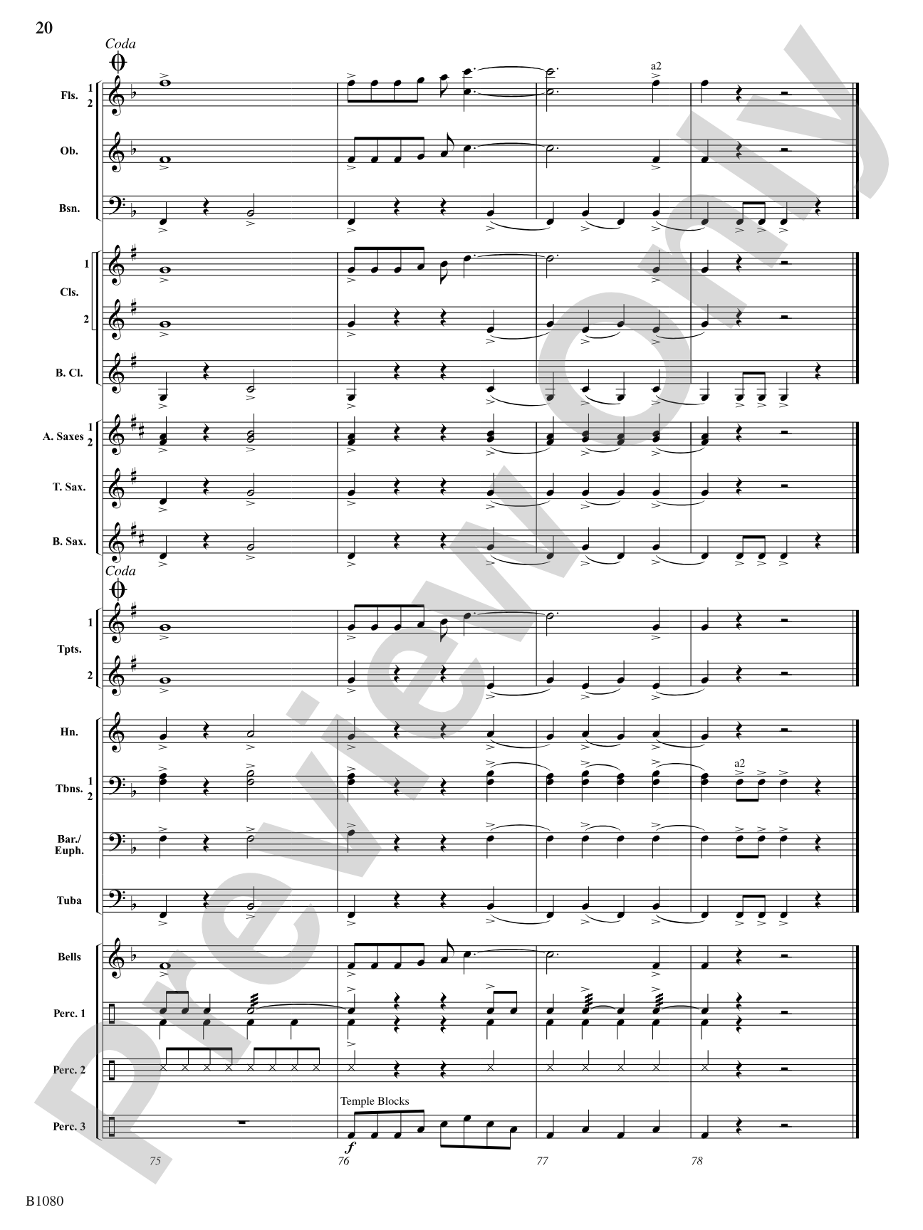 Belle Journée: Concert Band Conductor Score & Parts