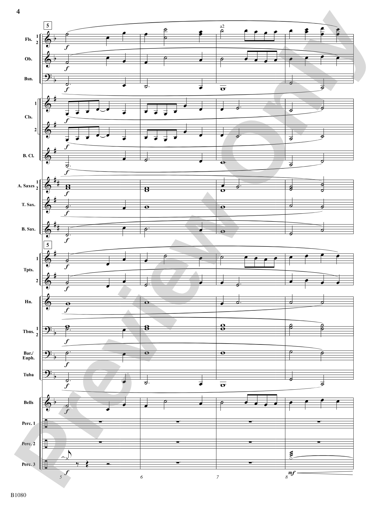 Belle Journée: Concert Band Conductor Score & Parts