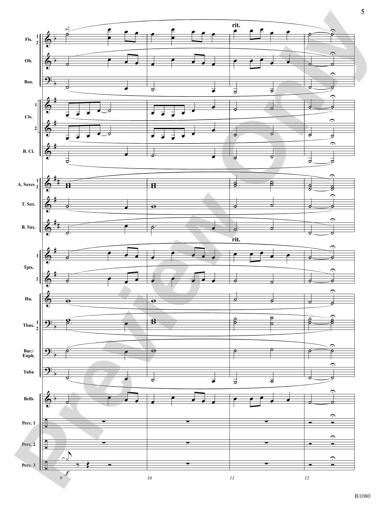 Belle Journée: Concert Band Conductor Score & Parts