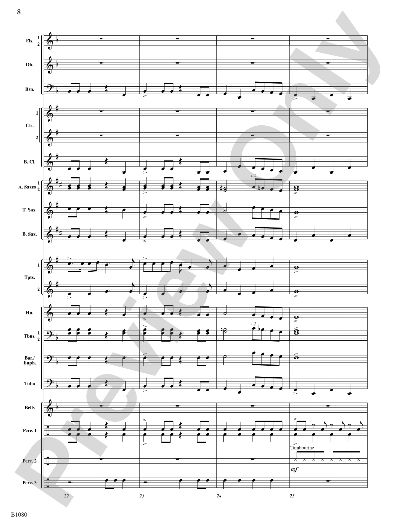 Belle Journée: Concert Band Conductor Score & Parts