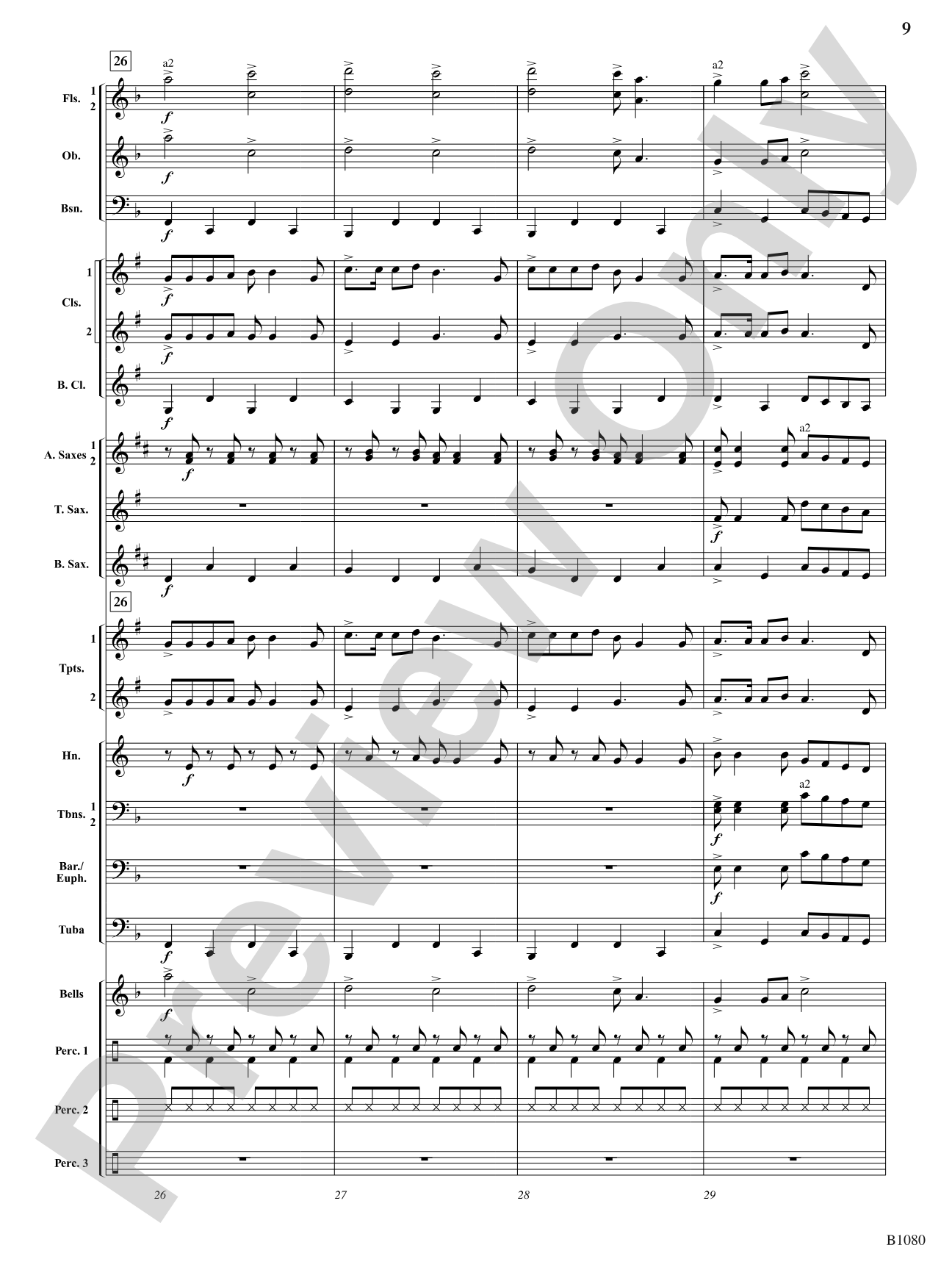 Belle Journée: Concert Band Conductor Score & Parts