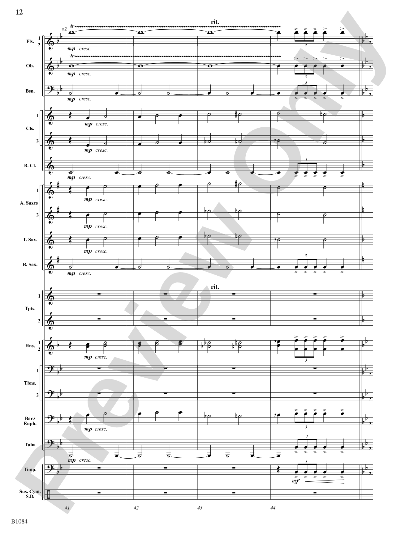 Our Song Shall Rise: Concert Band Conductor Score & Parts