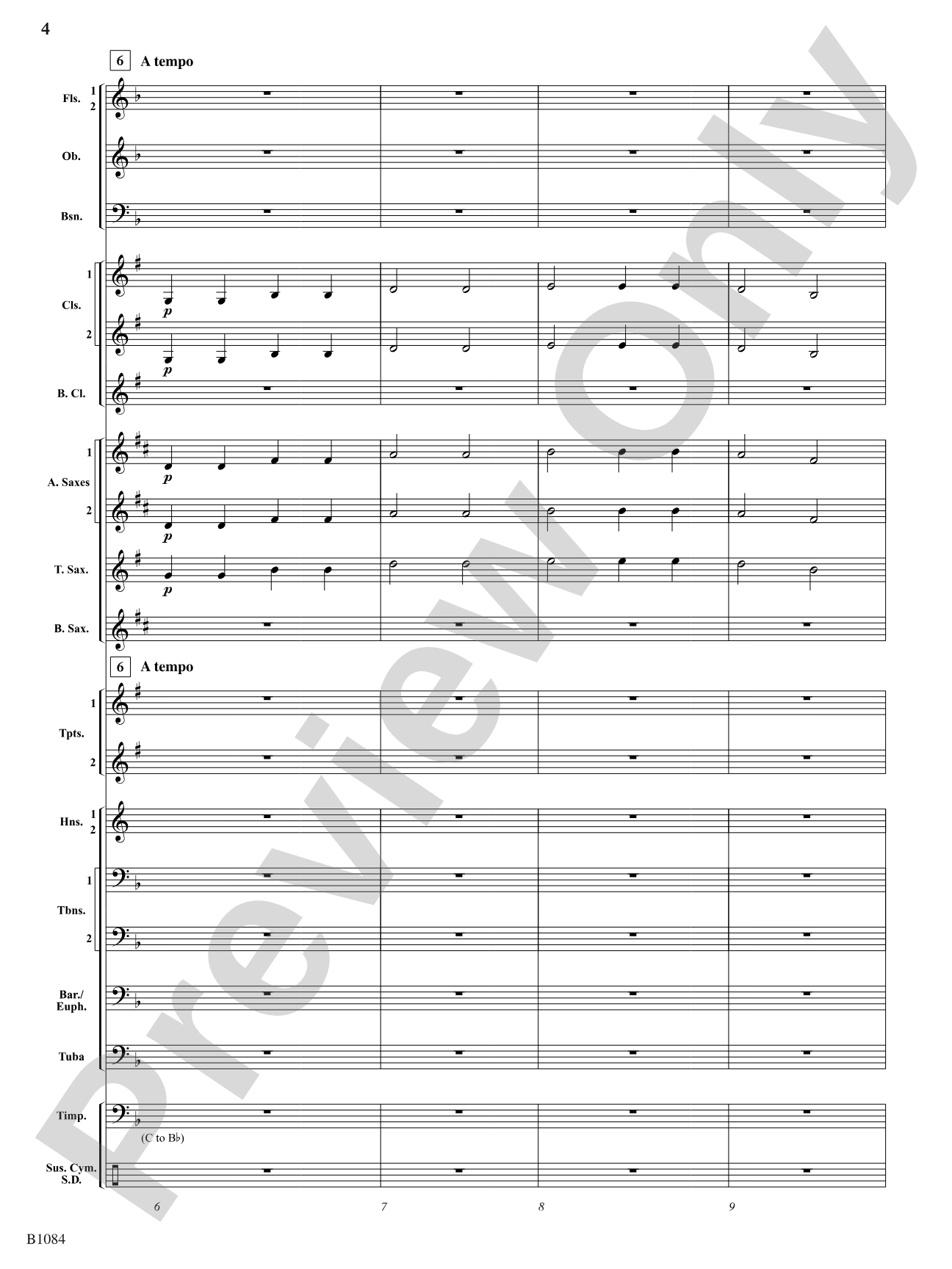 Our Song Shall Rise: Concert Band Conductor Score & Parts