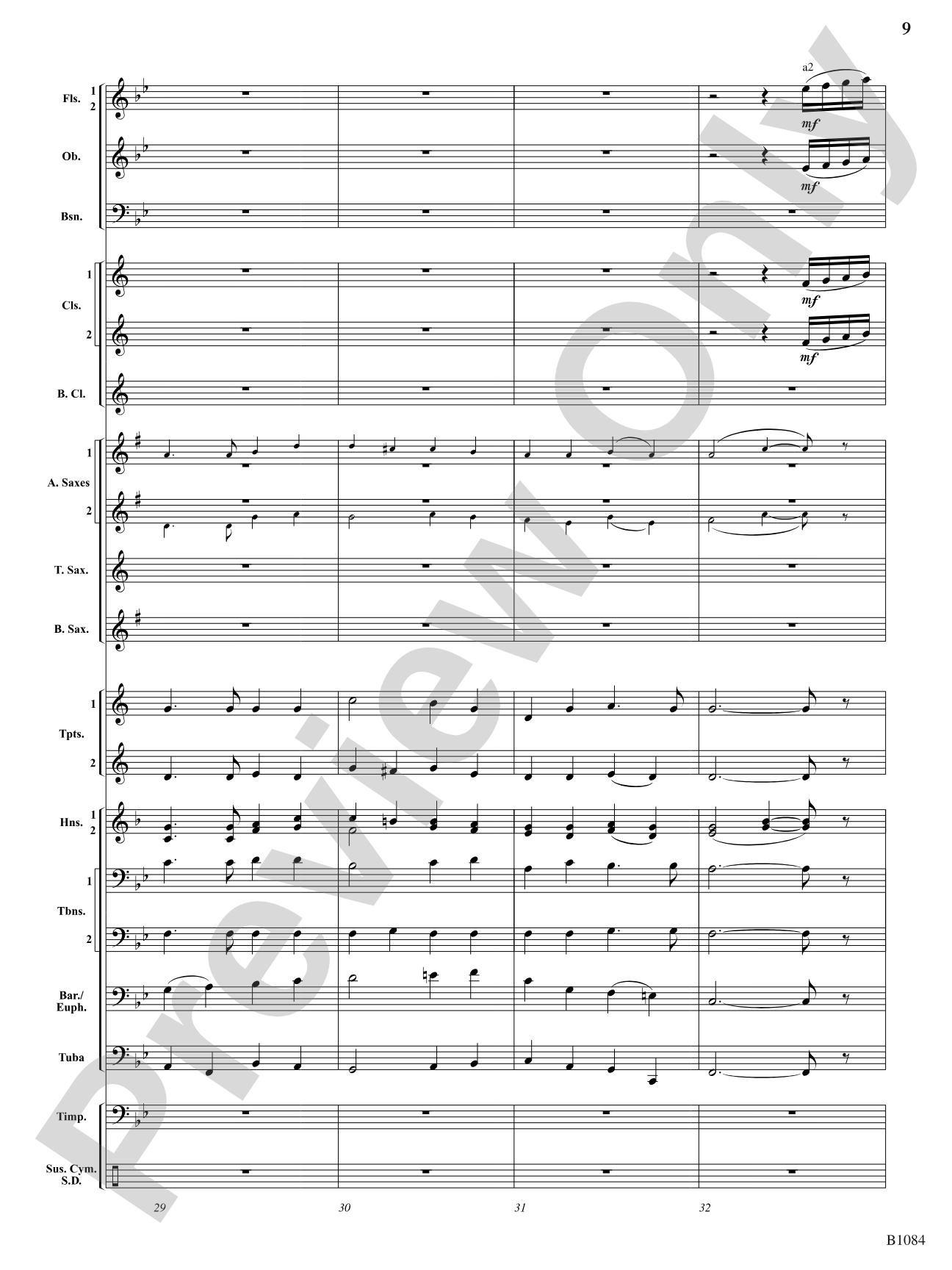 Our Song Shall Rise: Concert Band Conductor Score & Parts