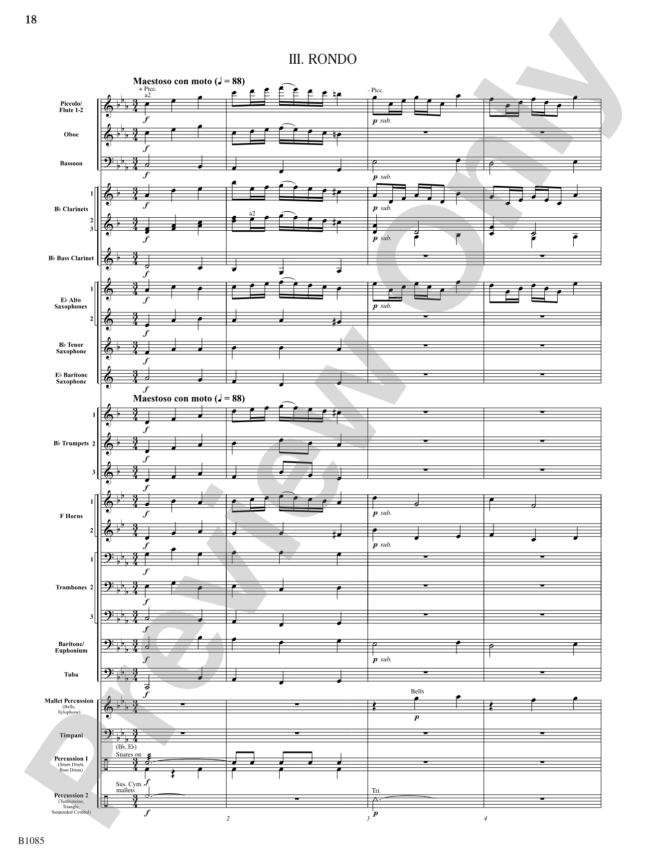 A Purcell Cortege: Concert Band Conductor Score & Parts