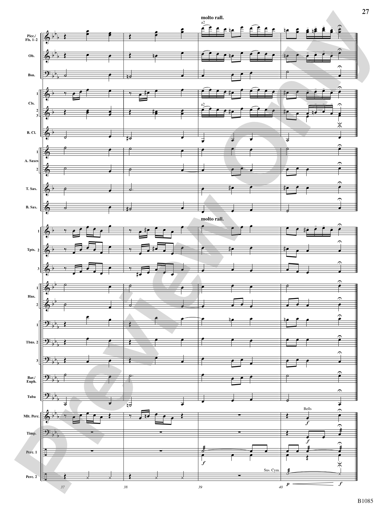 A Purcell Cortege: Concert Band Conductor Score & Parts