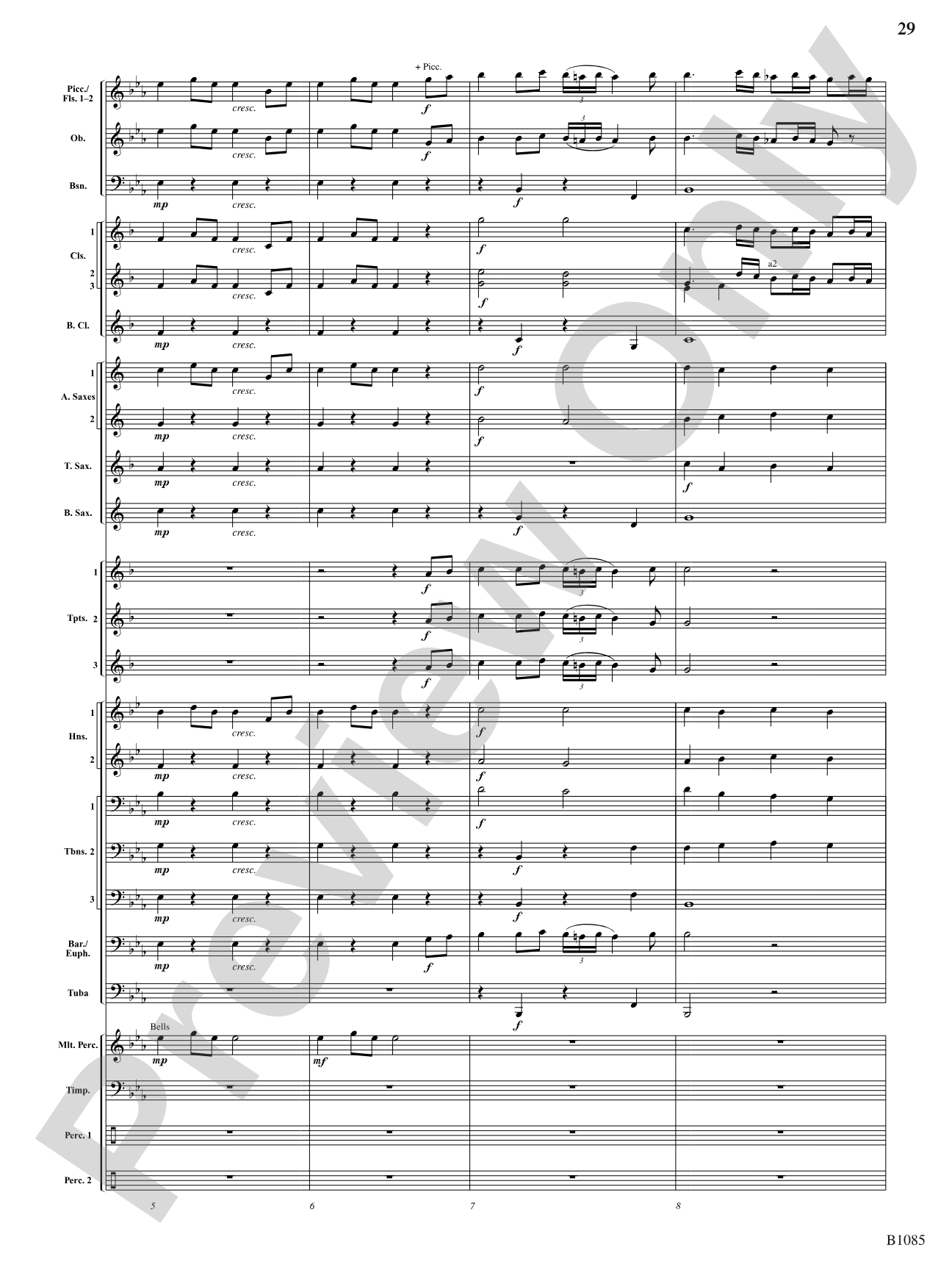 A Purcell Cortege: Concert Band Conductor Score & Parts