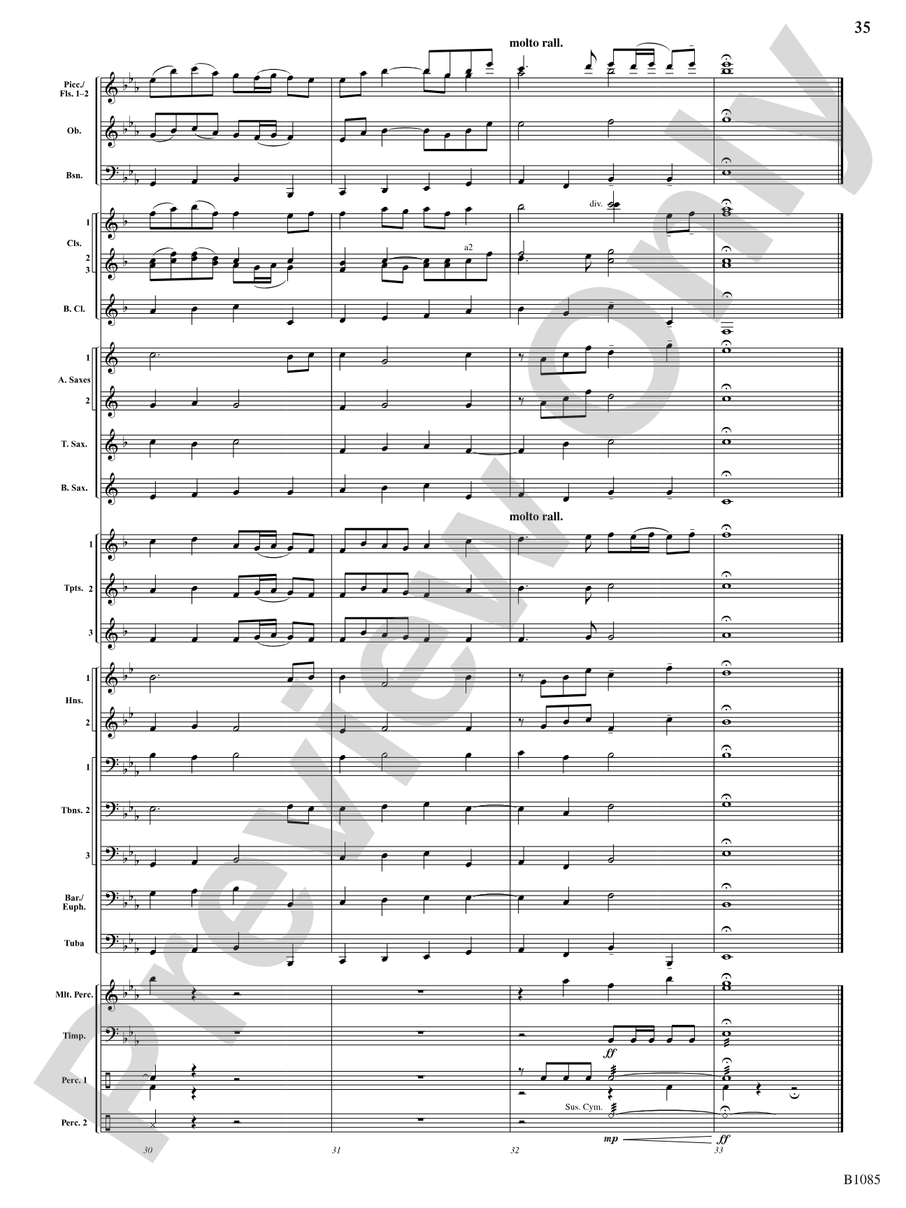 A Purcell Cortege: Concert Band Conductor Score & Parts