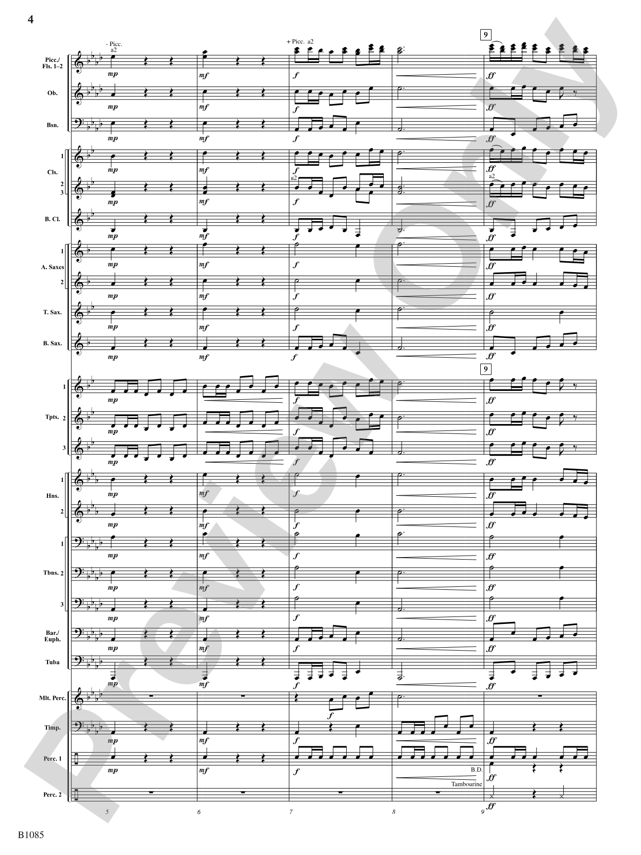 A Purcell Cortege: Concert Band Conductor Score & Parts