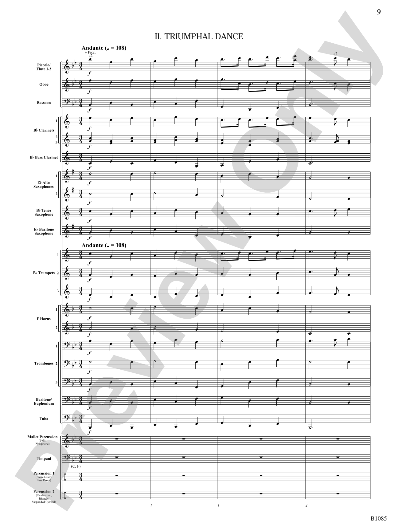 A Purcell Cortege: Concert Band Conductor Score & Parts