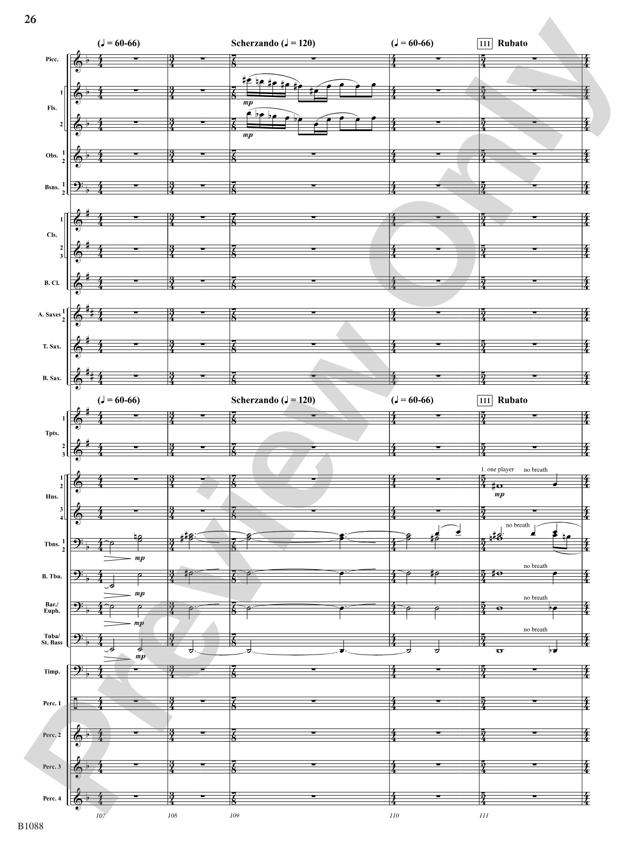 A View of the World: Score