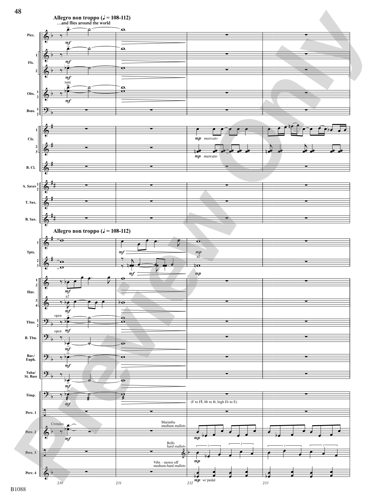 A View of the World: Score