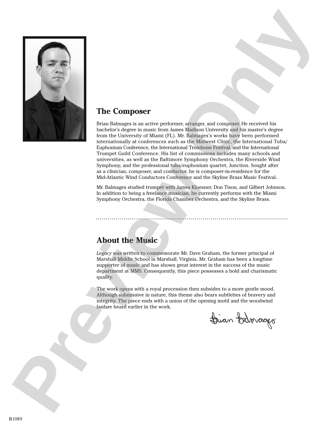 Legacy (Processional for Band): Concert Band Conductor Score & Parts