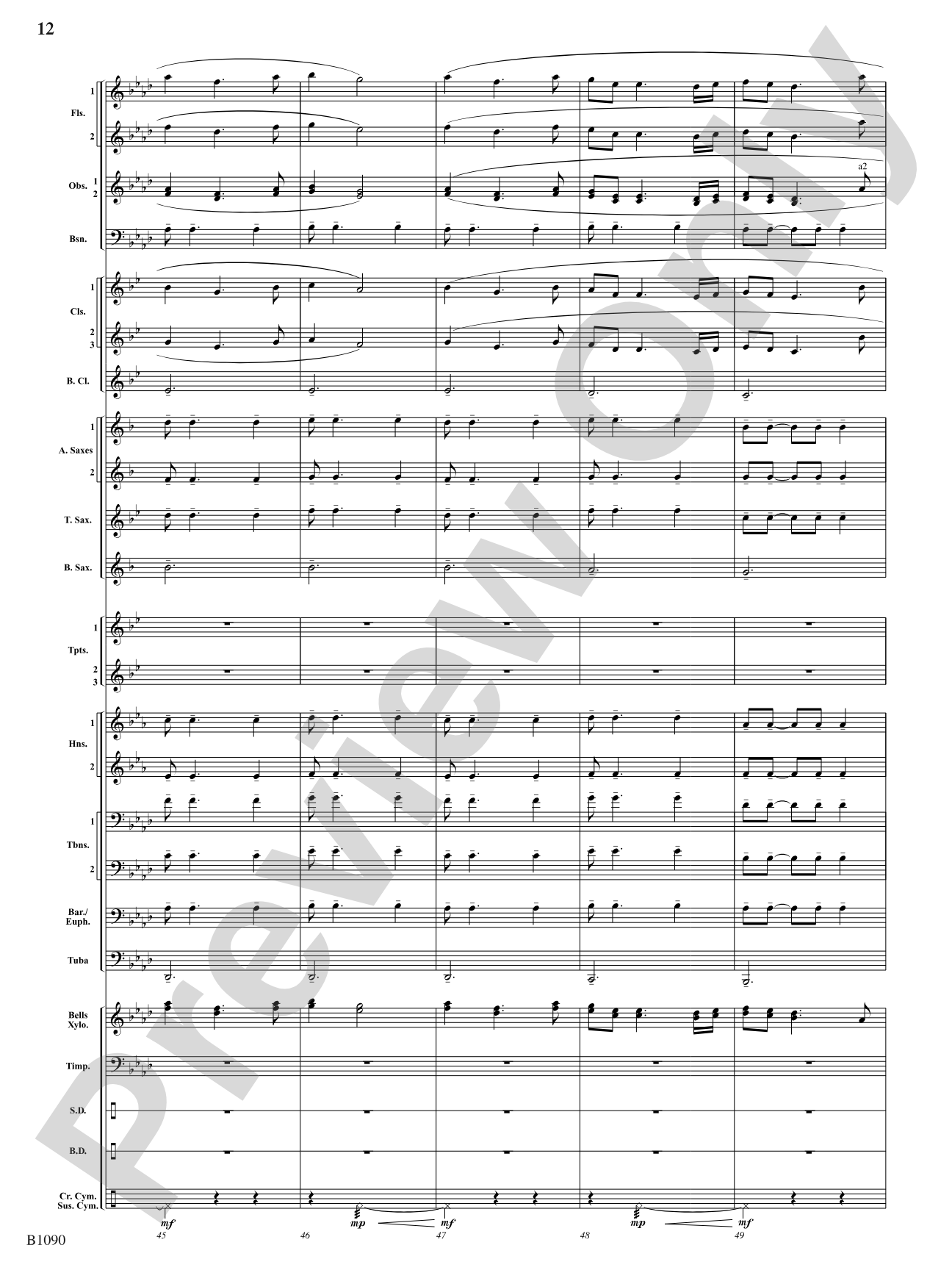 Rio Bravo Overture: Concert Band Conductor Score & Parts