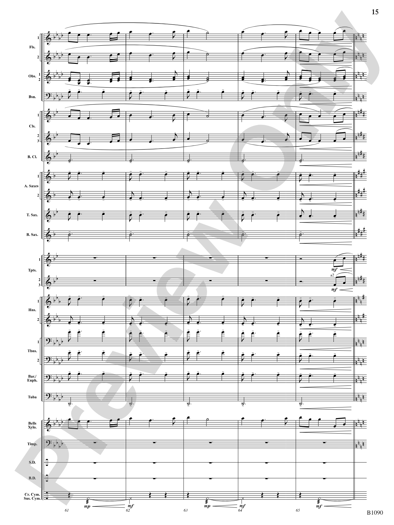 Rio Bravo Overture: Concert Band Conductor Score & Parts