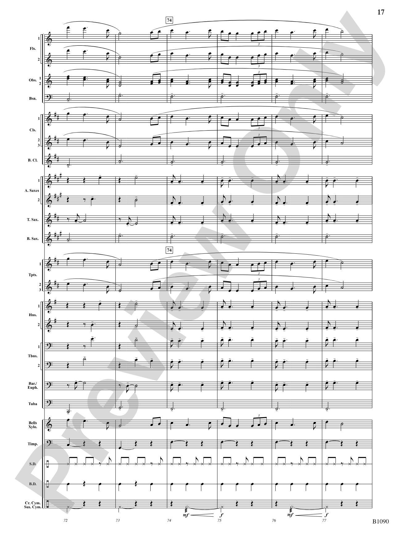 Rio Bravo Overture: Concert Band Conductor Score & Parts