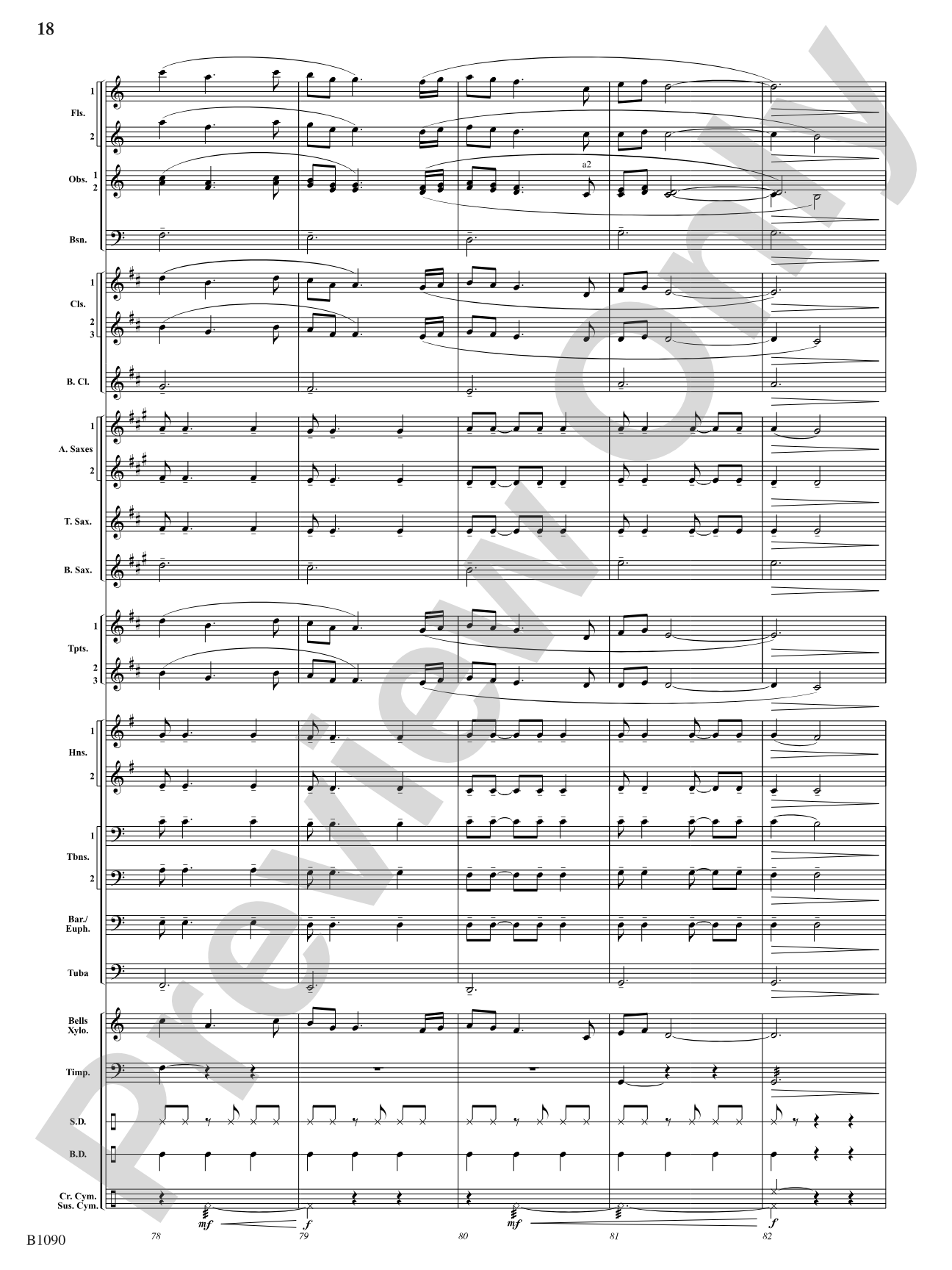 Rio Bravo Overture: Concert Band Conductor Score & Parts