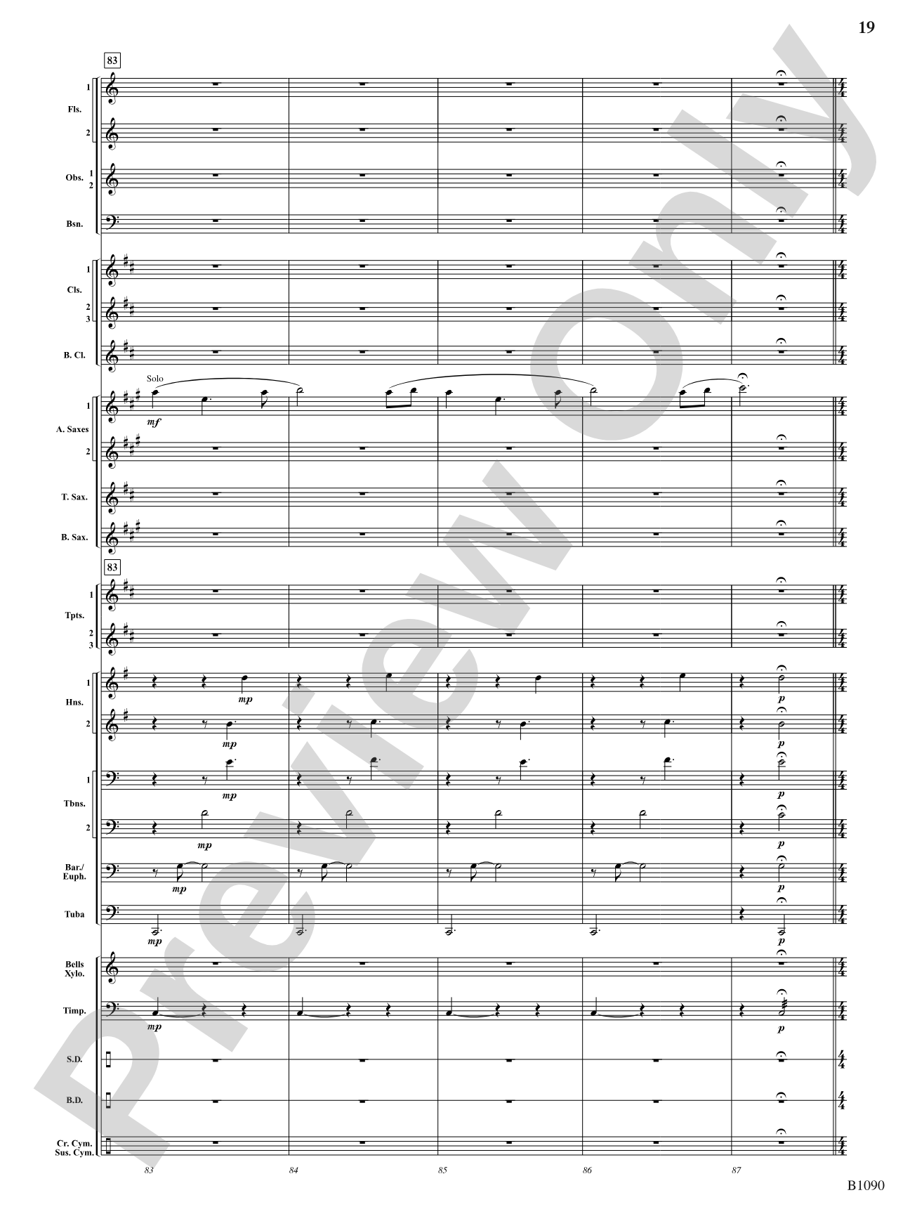 Rio Bravo Overture: Concert Band Conductor Score & Parts