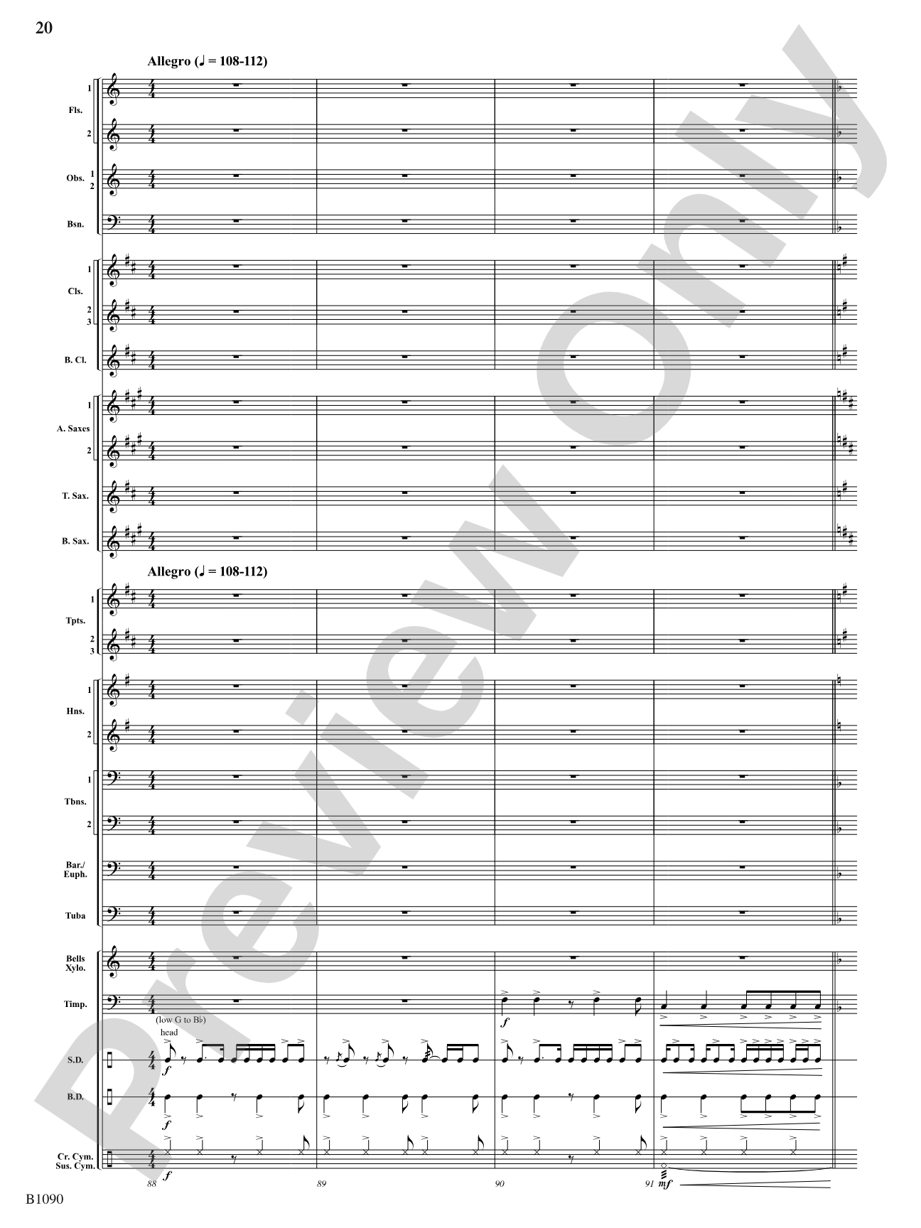 Rio Bravo Overture: Concert Band Conductor Score & Parts