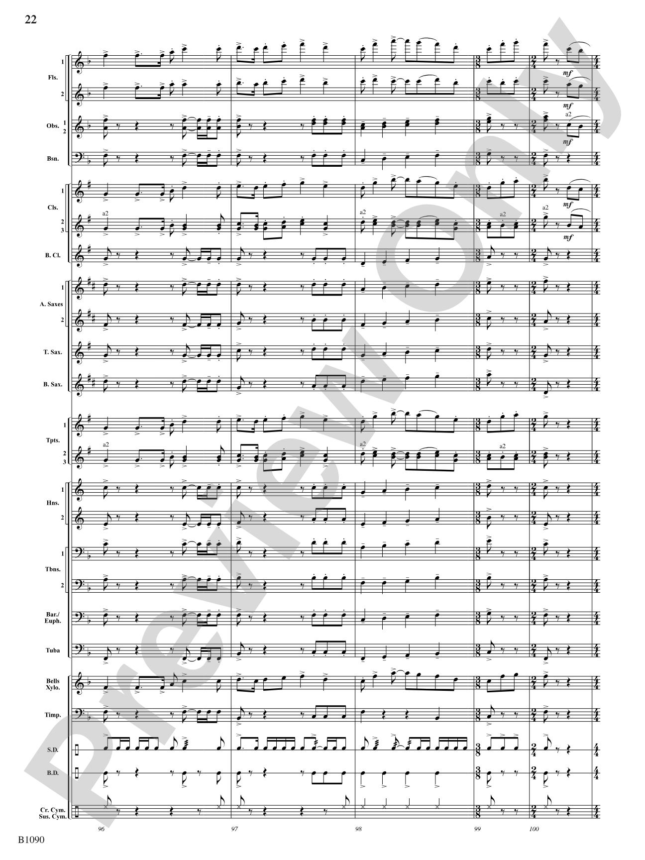 Rio Bravo Overture: Concert Band Conductor Score & Parts