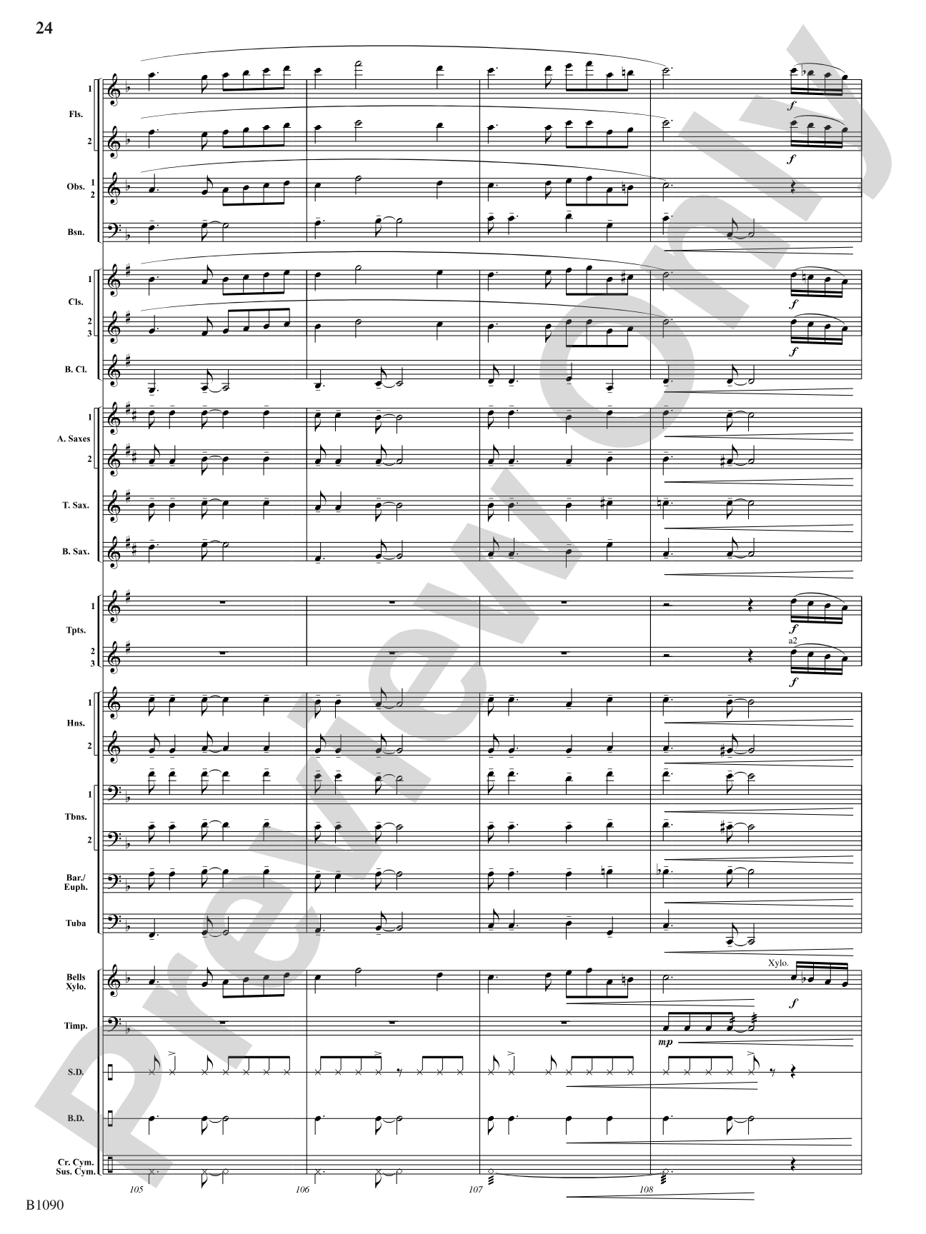 Rio Bravo Overture: Concert Band Conductor Score & Parts