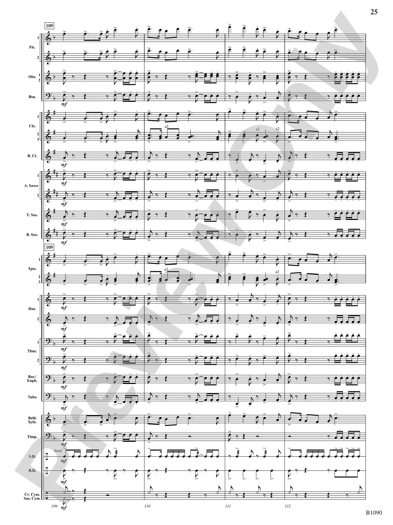 Rio Bravo Overture: Concert Band Conductor Score & Parts
