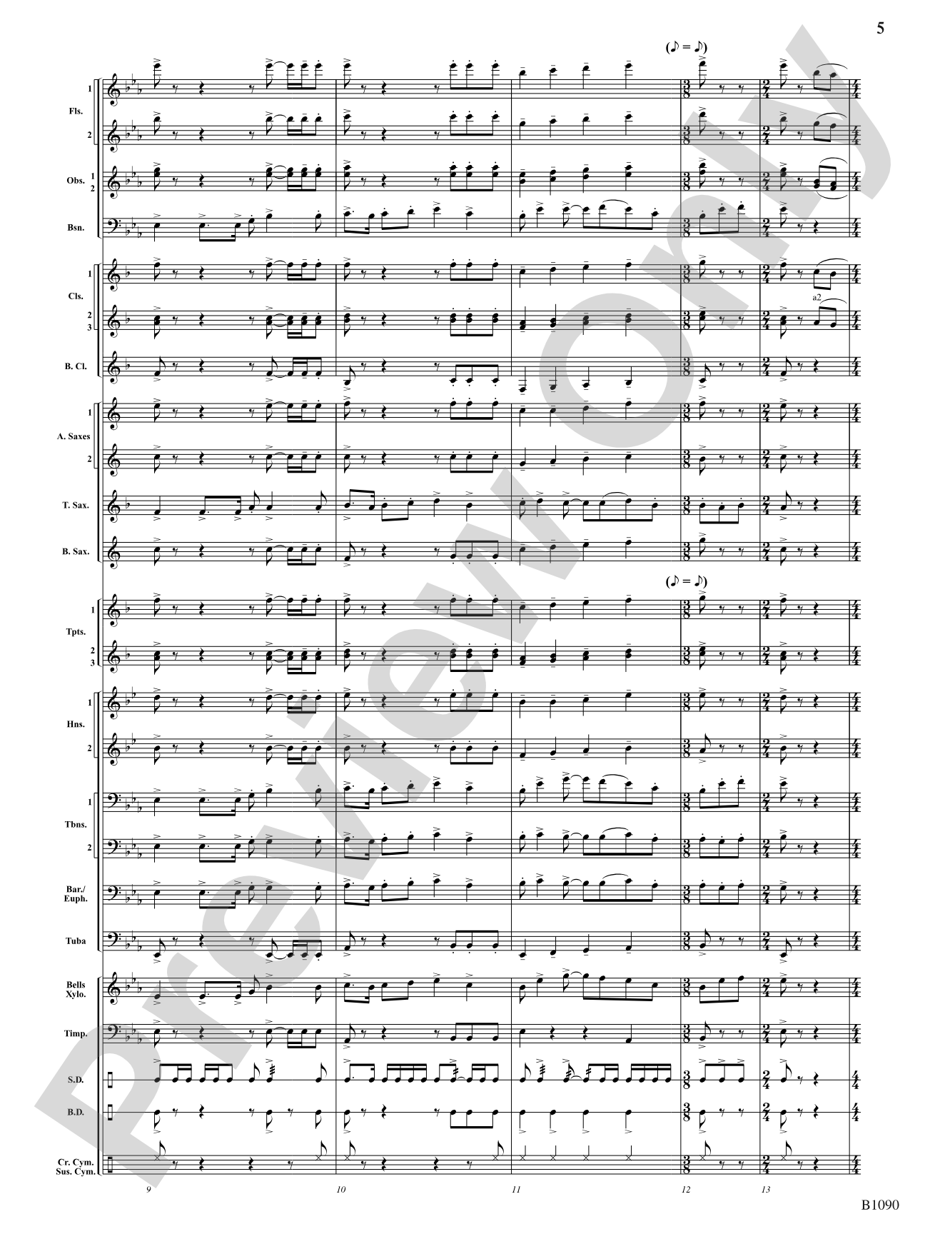 Rio Bravo Overture: Concert Band Conductor Score & Parts