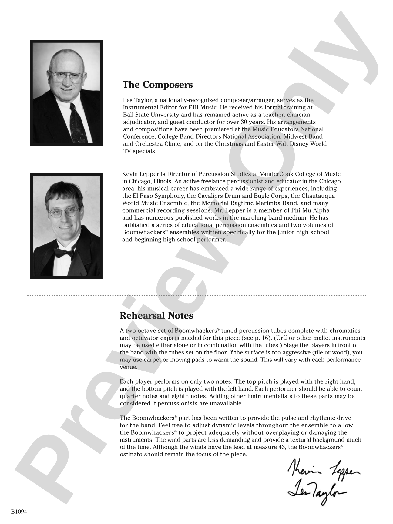 Boomwhacker® Bagatelle: Concert Band Conductor Score & Parts