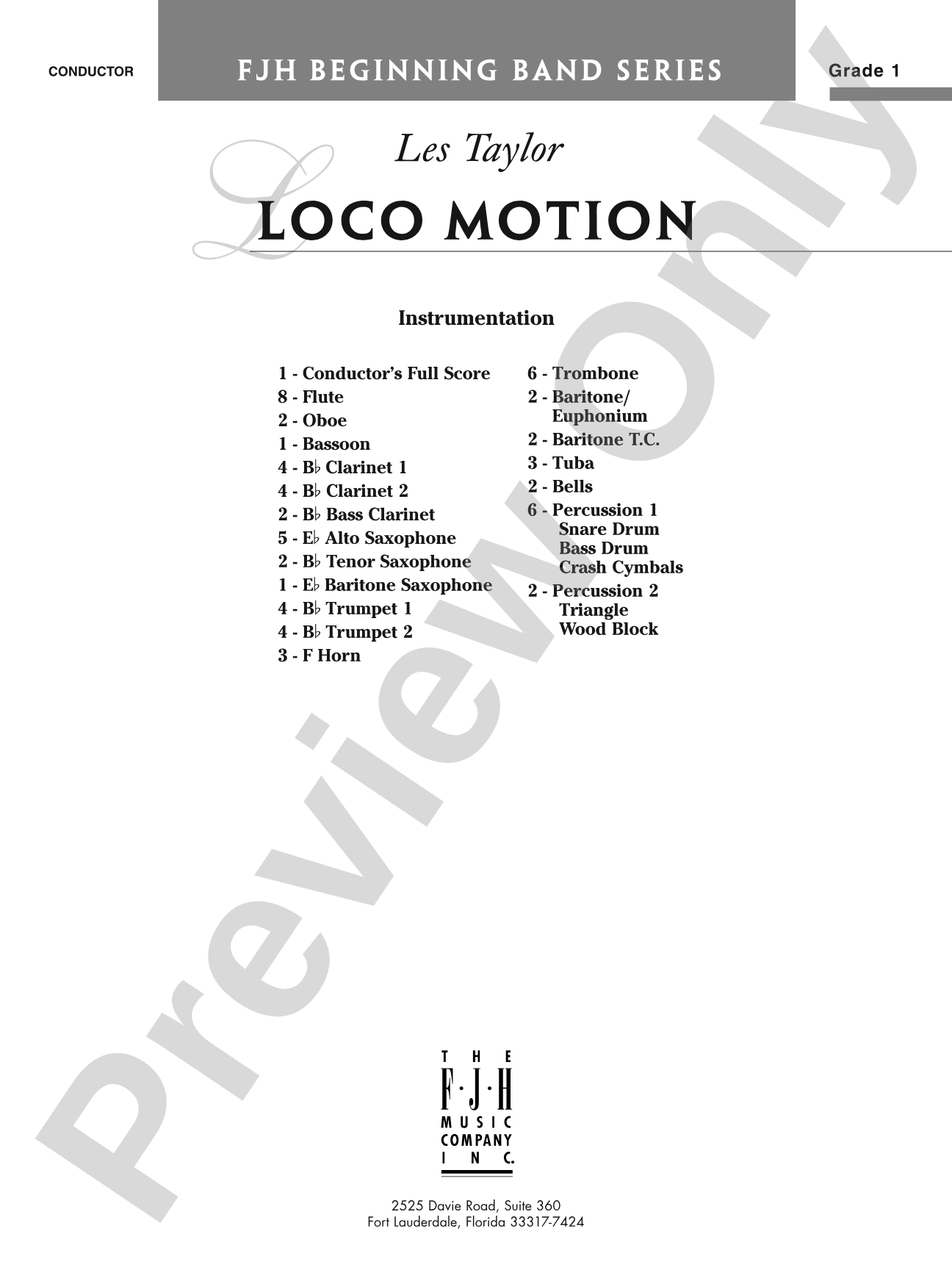 Loco Motion: Score